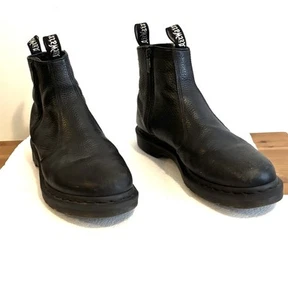 Stivali Dr Martens 2976 con zip Doc Chelsea in pelle nera doppia zip taglia 10 EU 42 - Foto 1 di 12