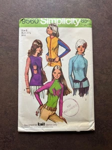 Vintage Simplicity Sewing Pattern 9560 Misses Set of Blouses Size 8 Uncut - Picture 1 of 2