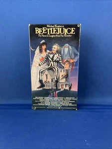 Beetlejuice VHS 1988 Early Release Michael Keaton Tested Comedy (Orange Label) - Picture 1 of 6