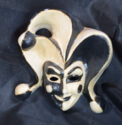 JESTER MASK VENETIAN Scenes Masquerade Renaissance Fair Mardi Gras - Image 1 of 4