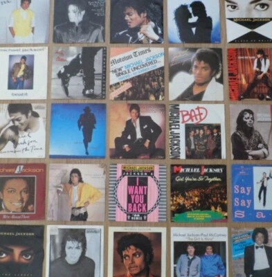 MICHAEL JACKSON 7" Vinyl Records 45rpm All Hits Epic 7" Chart Singles Jacko MJ - Image 1 of 4
