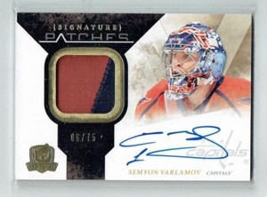 10-11 UD Upper Deck The Cup Signature Patches  Semyon Varlamov  /75  Patch  Auto