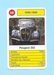 Carte N°5B - 1935/1944 - Peugeot 202 - Bild 1 von 2
