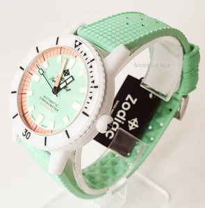 ZODIAC SWISS CERAMIC SUPER SEA WOLF COMPRESSION AUTO DIVER WATCH 41mm ZO9592NIB - Picture 1 of 9