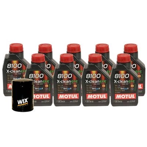 9L Motul 8100 X-CLEAN EFE 5W30 Wix Filter Motor Oil Change Kit API SN - Picture 1 of 1
