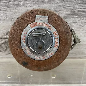 Craftsman Sears Roebuck And Co. White Steel 50 Ft Tape Measure # 39001 - Picture 1 of 8