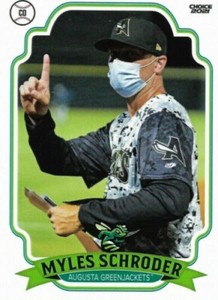 2021 Choice Augusta GreenJackets #29 Myles Schroder Atlanta Braves COACH