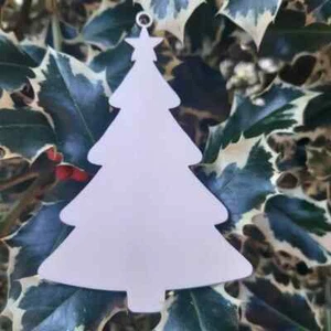 Sagoma ALBERO NATALE LEGNO da dipingere mosaico decorazione lavoretti natalizi - Picture 1 of 2
