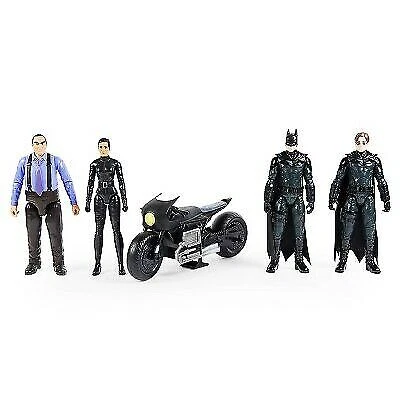 DC Batman Batcycle 12.13 In Action Figure Collection - 4 Figures