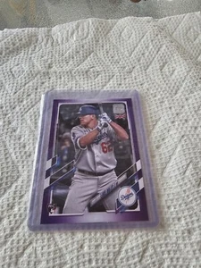 Luke Raley 2021 Topps UK Edition #114 RC Rookie Dodgers Purple Parallel /50 - Bild 1 von 2