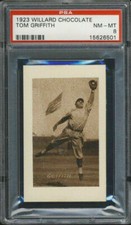 1923 V100 Willard's Chocolate Tommy Griffith PSA 8 Brooklyn Robins