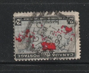 Canada VICTORIA BC Squared Circle Queen Victoria 2c LAVENDER Map Dec 21 1899 PM - Imagen 1 de 1