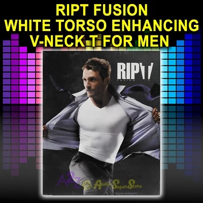CAMISETA RIPT FUSION POTENCIADOR TORSO CUELLO EN V PARA HOMBRE BLANCA TALLA: 2X Foto 1 de 2