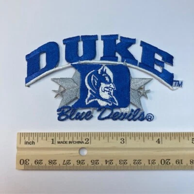 DUKE BLUE DEVILS Vintage 1980s Official NCAA Embroidered Iron-On Patch - Image 1 of 3