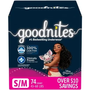 Goodnites Nighttime Bedwetting Underwear Girls Sizes: SM-XL Training Pants 40+CT - Picture 1 of 15