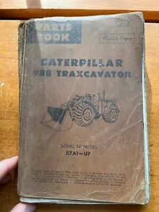 1964 CAT Caterpillar 988 Traxavator OEM Teilebuch Handbuch Master Catalog - Bild 1 von 5