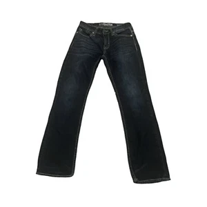 Pantalones de mezclilla rectos BKE Hebilla Aiden para hombre talla 28S algodón azul oscuro - Imagen 1 de 3