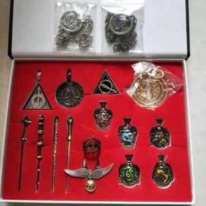 Harry Potter Series Cosplay Wands Badges Ring Necklace Sets Kid Gifts Box - Picture 1 of 3