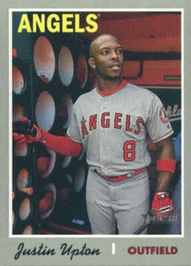 2019 Topps Heritage #421 Justin Upton Los Angeles Angels SP (BUY 10=FREE S/H)