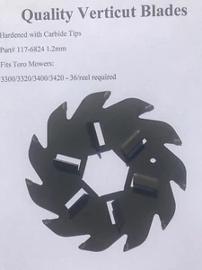 QUALITY HARDENED Carbide Tipped Verticut Blades replaces 117-6824 1.2mm - Picture 1 of 4