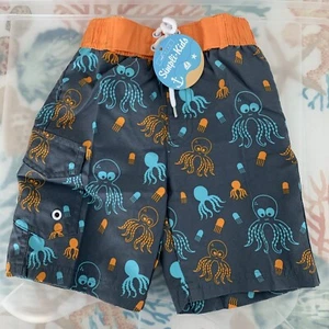 Boys Simplikids Octopus Nautical Swim-trunks Shorts Size Medium - Picture 1 of 9