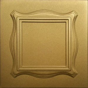 Ceiling Tiles, Glue Up 20" x 20", Decorative, Styrofoam, ROMA Metalic GOLD - Picture 1 of 2
