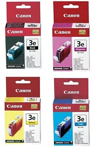 4x Original Canon BCI3 BCI 3BK Black, Cyan Magenta, Yellow Multipack I9100 I9950 - Picture 1 of 4