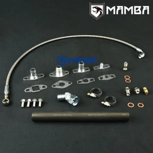 Turbo Oil Feed & Return Line For Top Mount TOYOTA 1JZ 2JZ w/ GTX3076R GTX3582R - Picture 1 of 3