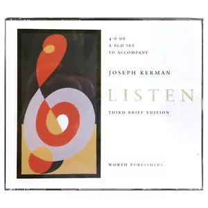 4-6 of A 6CD Set to Accompany Joseph Kerman Listen (Third Brief Edition)--- - Picture 1 of 6