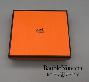 Vintage Hermes Orange Gift Box w/Tissue & Brown Ribbon Paris Air 2006 - Picture 1 of 2