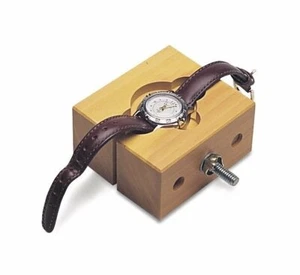 Watchmakers Solid Wood Large Watch Case Holder Vise for Watch Repair - Picture 1 of 3