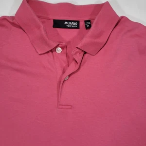 Polo de manga corta de lujo líquido rosa XL de Murano para hombre - Imagen 1 de 7
