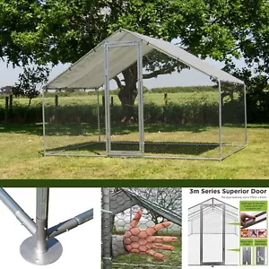 Alphapet 3m x 2m Chicken Run Coop Cage Pen Waterfowl Enclosure Hens Dogs Poultry - Picture 1 of 11