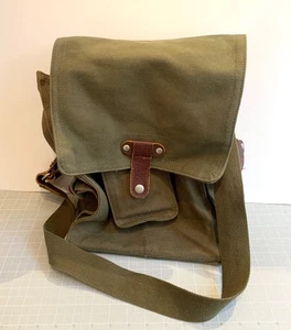 Paul B. Smith Green Cotton / Leather Cross-Body Bag - Picture 1 of 12
