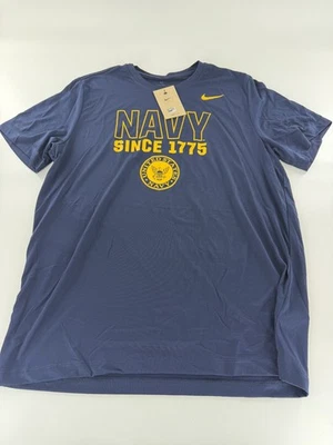 US Navy T-Shirt Mens NCAA Football Nike Dri Fit Legend Size XL Xlarge New - Image 1 of 4