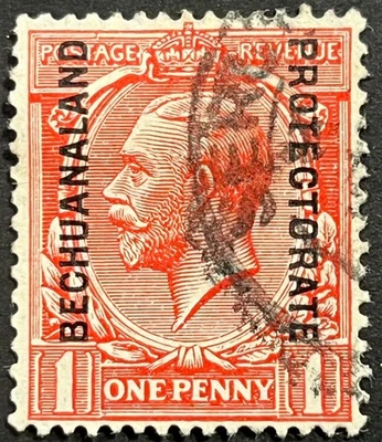 Bechuanaland, King George V with Overprint, 1 Pence, Scott 97, Used, F-VF - Image 1 of 2