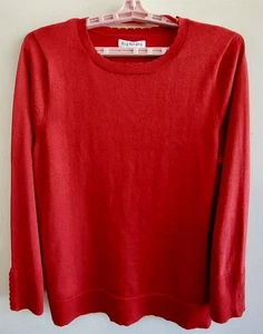 Suéter rojo brillante de manga larga XL de Kim Rogers para mujer - Imagen 1 de 10