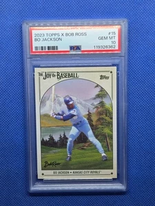 Tarjeta de béisbol 2023 Topps x Bob Ross Bo Jackson PSA 10 Joy of Kansas City Royals - Imagen 1 de 3