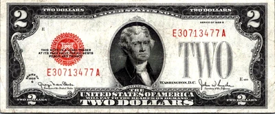 1928-G $2 "RED SEAL" Legal Tender VF-Fr. 1508 - Image 1 of 3