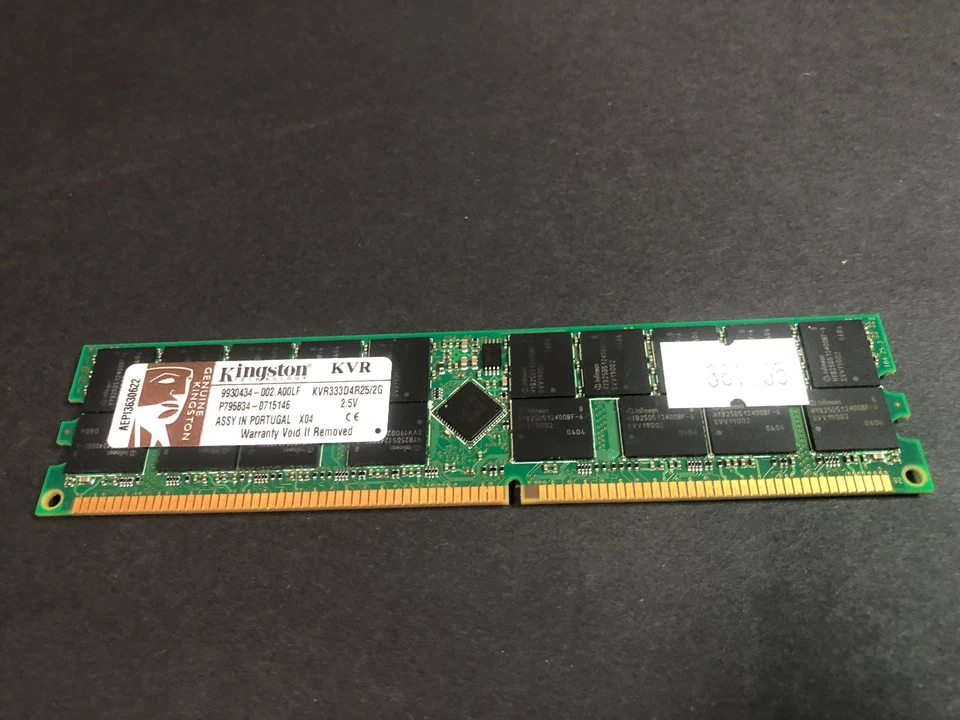 Kingston 2GB PC2700 DDR-333MHz - ECC CL2.5 184-Pin DIMM KVR333D4R25/2G  - Image 1 of 1