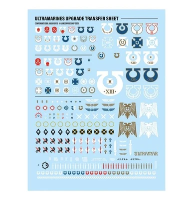 GAMESWORKSHOP Ultramarine Upgrade Transfer sheet - Warhammer 40k