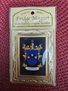 Coat of Arms Family Crest Framed England Heritage JACKSON Ancestry Magnet - Picture 1 of 2