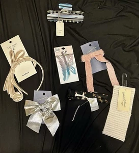 Hair Accessory Lot - 7 Items New NWT Bows, Headbands, Bandanna Kids Women Teen - Picture 1 of 16