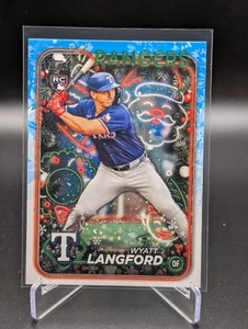 2024 Topps Holiday WYATT LANGFORD #H113 Rookie RC Texas Rangers - Picture 1 of 2