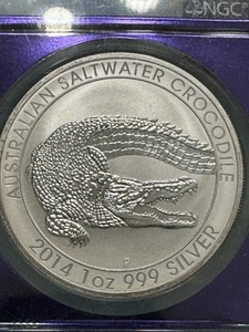 2014P Australia Dollar NGC MS70, Saltwater Crocodile, Purple Core, Free shipping - Picture 1 of 3