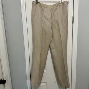 Lafayette 148 New York Linen Blend dress pants straight leg Size 14 33x32 - Picture 1 of 11