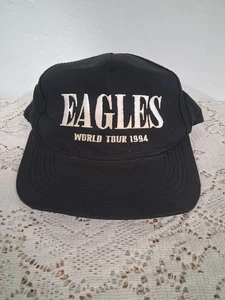 Gorra negra de colección Merch años 90 1995 Eagles Band Hell Freezes Over World Tour - Imagen 1 de 7