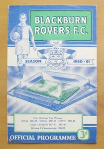 BLACKBURN ROVERS v TOTTENHAM HOTSPUR 1960/1961 Exc Condition Programme - Double - Picture 1 of 3