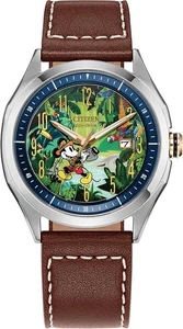 Citizen Herren Eco-Drive Disney Mickey Mouse Explorer Edelstahlgehäuse Uhr, - Bild 1 von 3