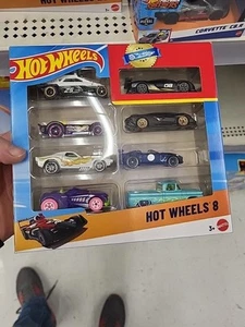 Hot Wheels 8 Pack With Gold Nissan Skyline Datsun Truck - Picture 1 of 6